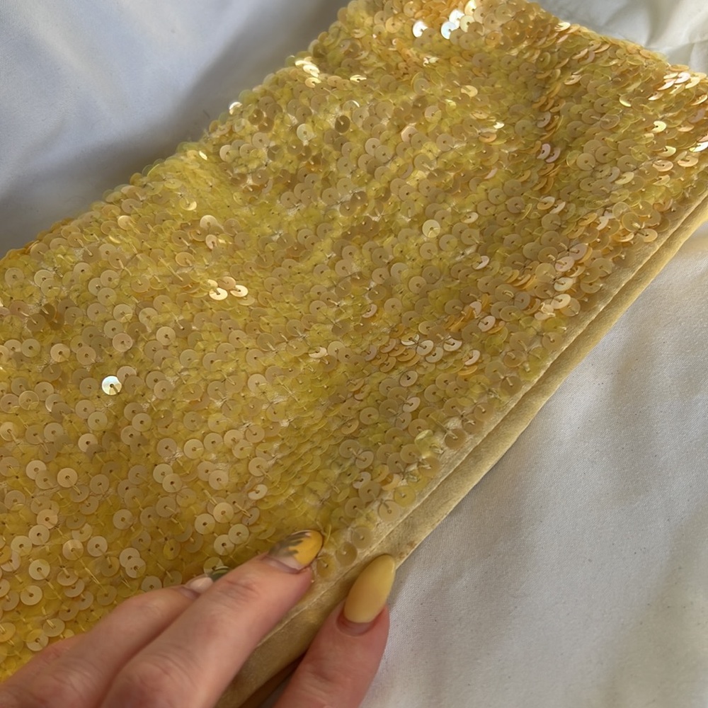 SOLD Prada Yellow Sequined Shoulder Bag - Picture 7 of 13